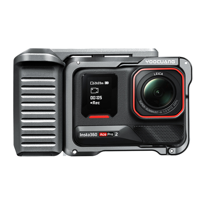 Tay cầm kim loại YOOCUANG cho Insta360 Ace Pro 2 chụp hình đường phố đa dạng - YOOCUANG Xplorer Grip Kit StreetGrip Vlog