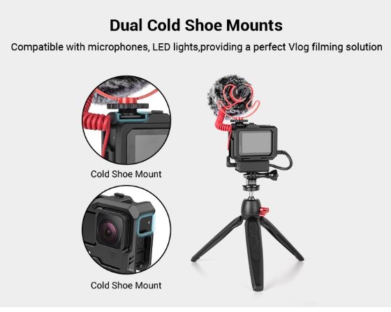 SmallRig Cage GoPro 13 12 11 10 9 có khung gắn Adapter Gopro gắn mic đèn led làm Vlog -Smallrig 3083B