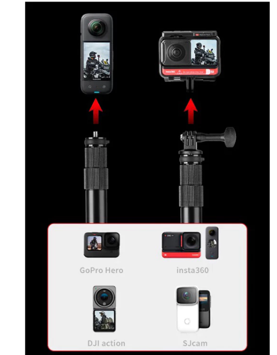 Bộ kẹp Motowolf MDL 3531 gắn Actioncam Insta360  Gopro Actioncam hợp kim nhôm