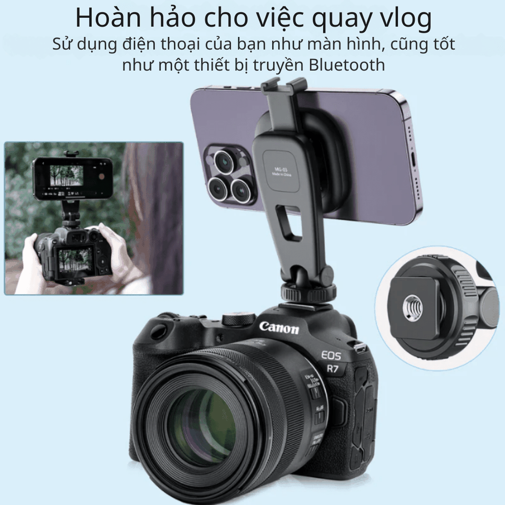 Giá đỡ Vrig MG 03 hít Magsafe điện thoại gắn tripod máy ảnh có ngàm gắn đèn mic