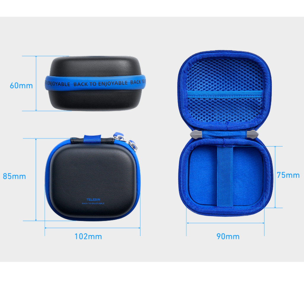 Túi mini Telesin đựng Actioncam cao cấp lớp nhung mềm mại, kháng nước