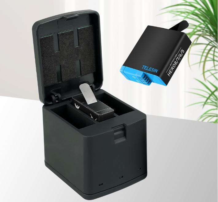 Hộp Sạc và Pin TELESIN GoPro Hero 5 6 7 8 BLACK