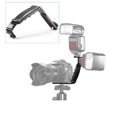 Giá Đỡ Chữ L gắn Đèn Flash ,Micro  2 Ngàm cho Gimbal ,Vlog
