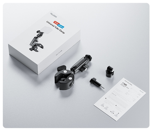 Kẹp kim loại Telesin Thao Tác Nhanh gắn Actioncam Gopro Insta360 Ace Pro Osmo Action chắc chắn dễ dùng - Chính Hãng