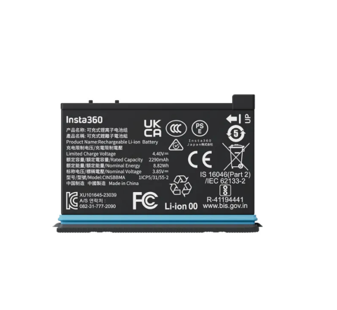 Pin và Dock sạc chính hãng Insta360 One X4 dung lượng 2290mAh sạc nhanh PD  - Chính Hãng