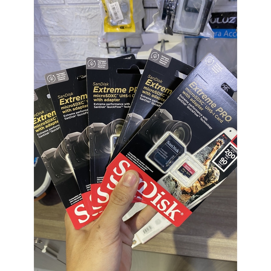 Thẻ nhớ Sandisk Extreme Pro  64GB/128GB/256GB  200MB/s Bảo hành 5 năm