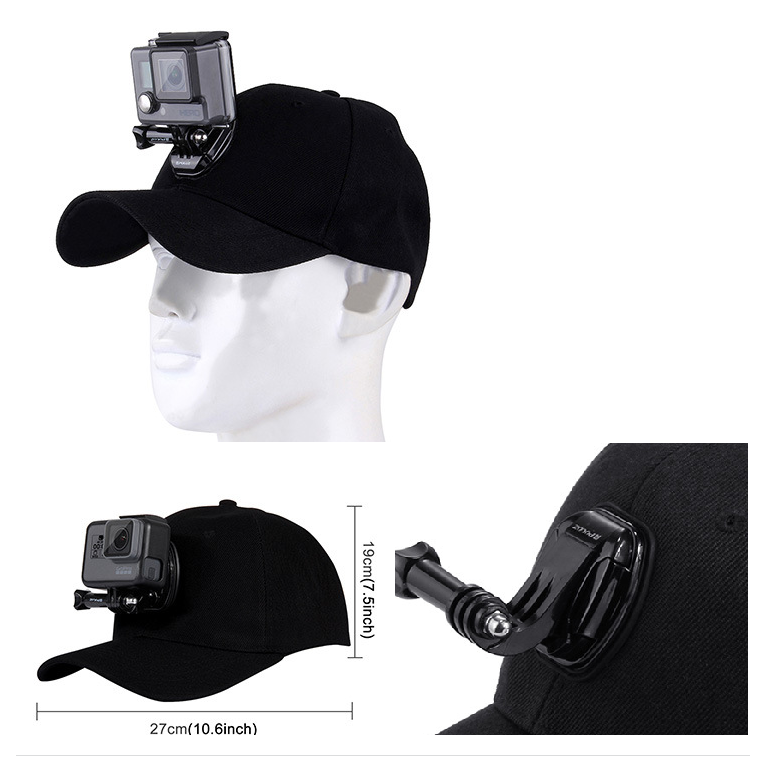 Nón Mũ lưỡi trai có ngàm gắn mọi GoPro và Action Cam