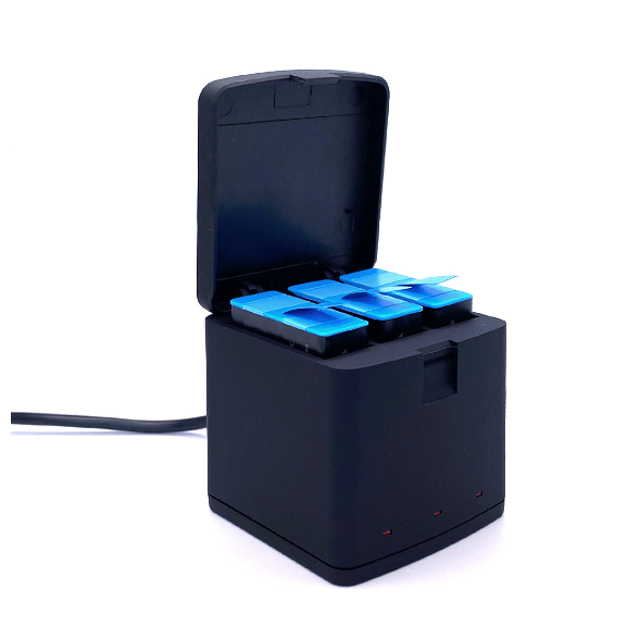 Hộp Sạc 3 Pin Cho GoPro Hero 5 6 7 8 9 10 11 12 Black có đèn báo