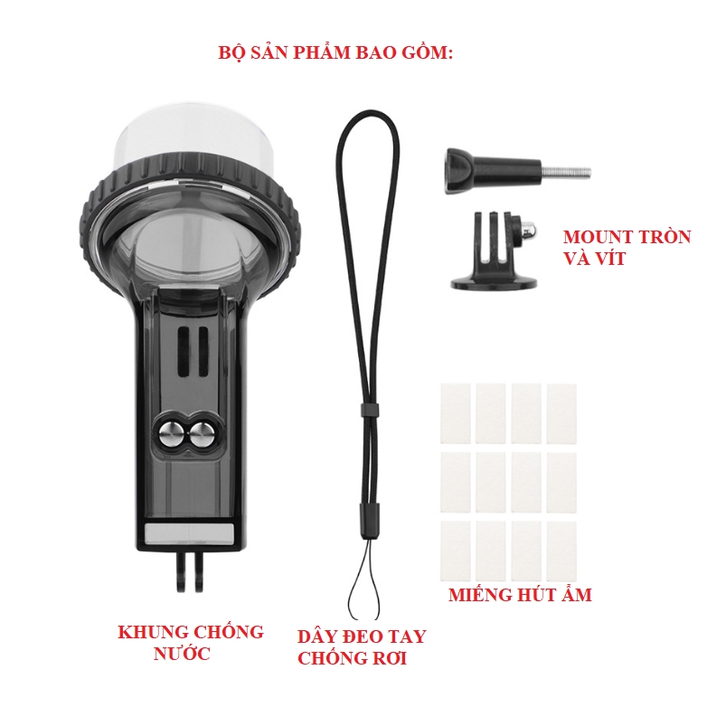 Khung Chống Nước Dành Cho Osmo Pocket 1 2 lặn sâu 30m