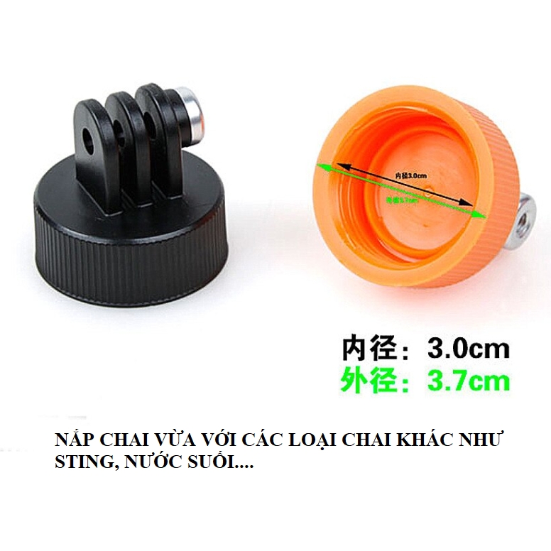 NẮP CHAI LÀM PHAO GẮN GOPRO , ĐI BƠI, ĐI LẶN