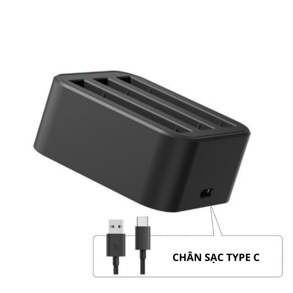 Dock sạc 3 pin Insta360 One X2/X3 có đèn led - Fast Charge Hub