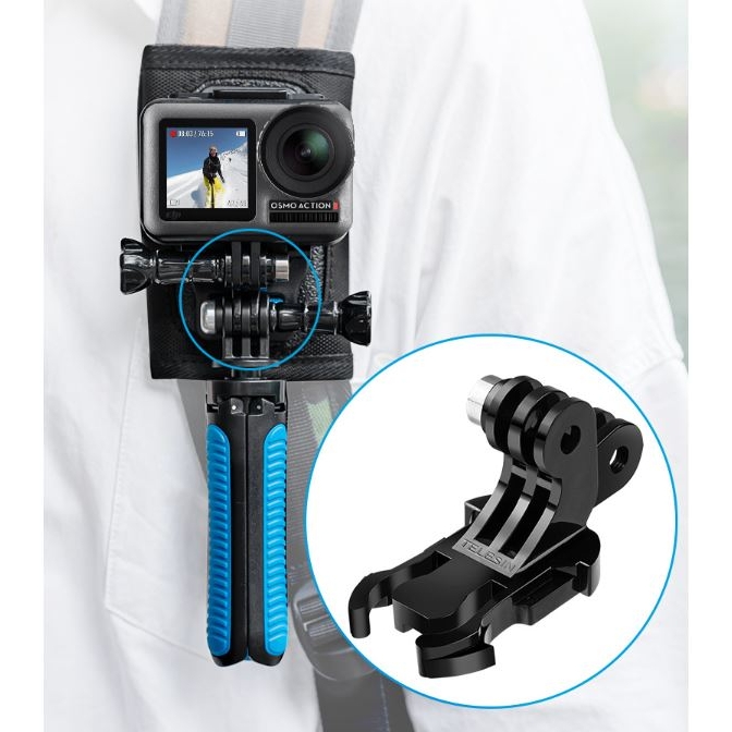 Mount J Kép TELESIN ngàm đôi gắn GoPro , Actiocam