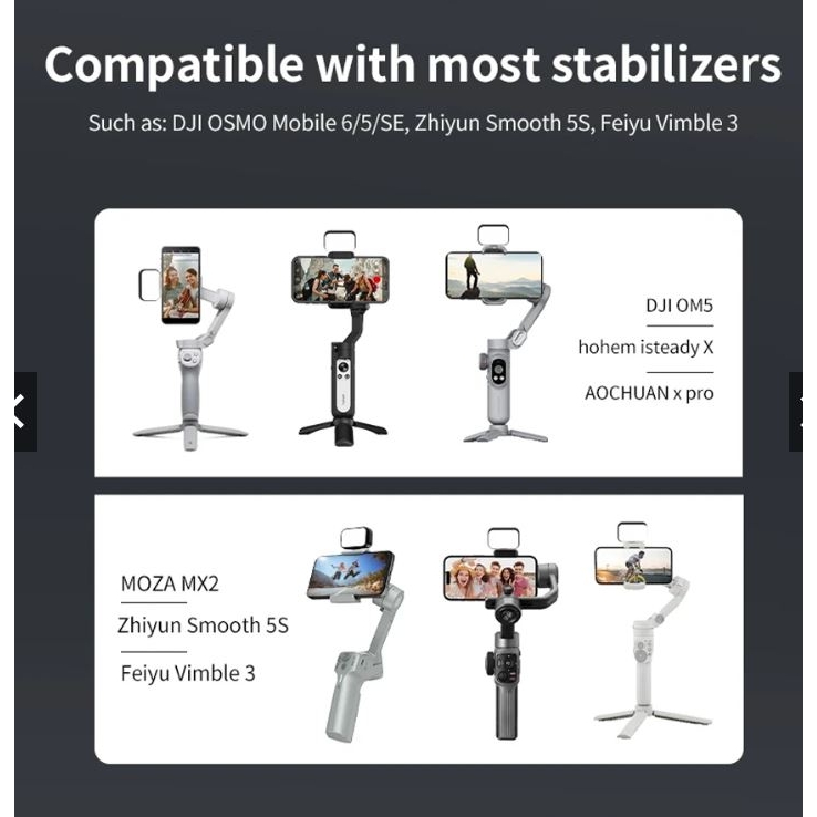 ĐÈN TRỢ SÁNG RGB HỖ TRỢ GIMBAL Aochuan
