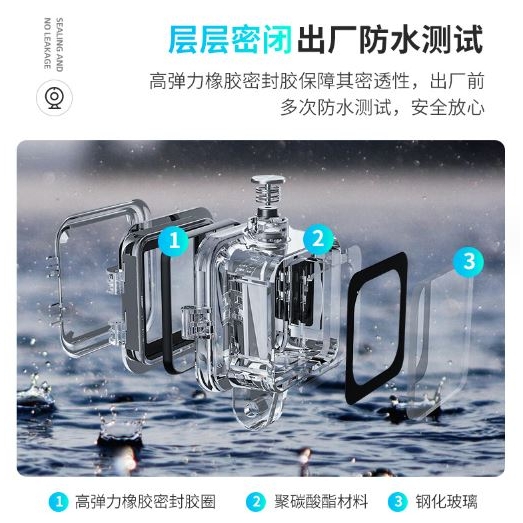 Case chống nước TELESIN cho DJI Action 2 , chống nước 40m, chống bụi, hạn chế va đập