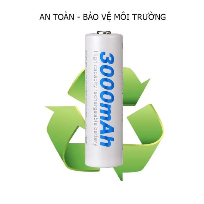 Pin sạc AA dung lượng cao 3300mAh/ Sạc tự ngắt AA AAA Beston Sạc nhanh, đèn led thông báo cho micro, loa, đồ chơi,