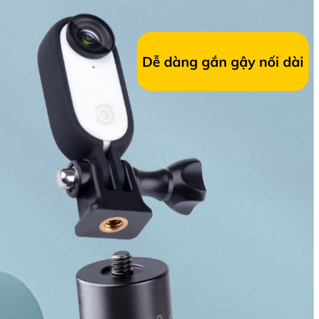 Khung bảo vệ Insta360 Go 2 Go 3 gắn gậy nối dài, gắn phụ kiện