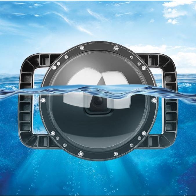 Dome Port cầm tay Shoot cao cấp Gopro Hero 9 10 11 12 13 Black