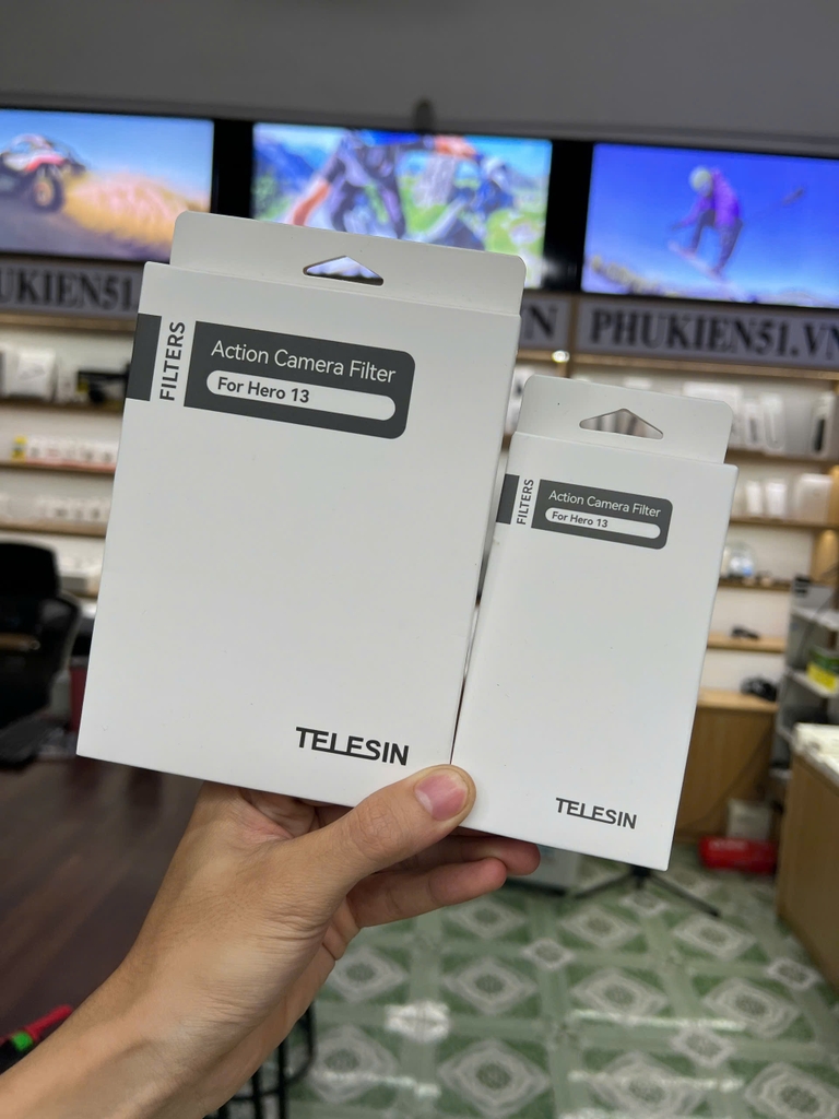 Kính Lọc Telesin CPL ND8 16 32 Gopro 13 Black