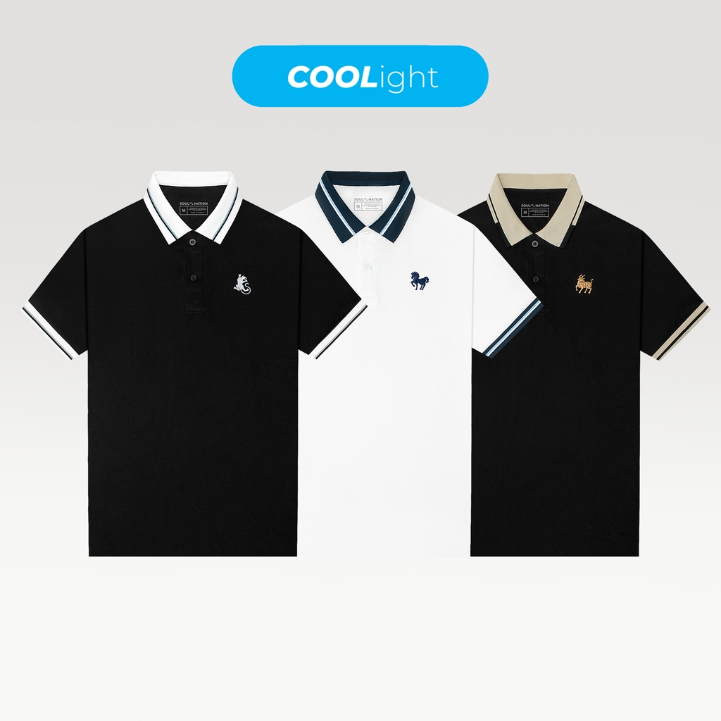 Áo Polo - Vải COOLight Phối Cổ Thêu 12 Con Giáp Tinh Tế