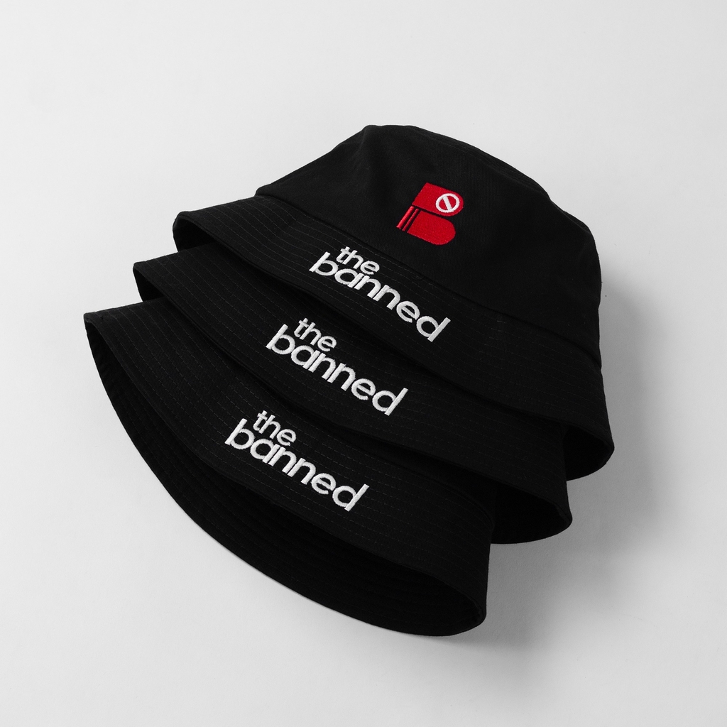 Dự án Nón bucket đồng phục thêu The Banned theo yêu cầu