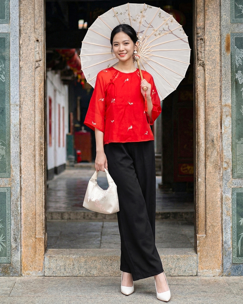 Combo Áo Yếm + Quần Trouser Nữ