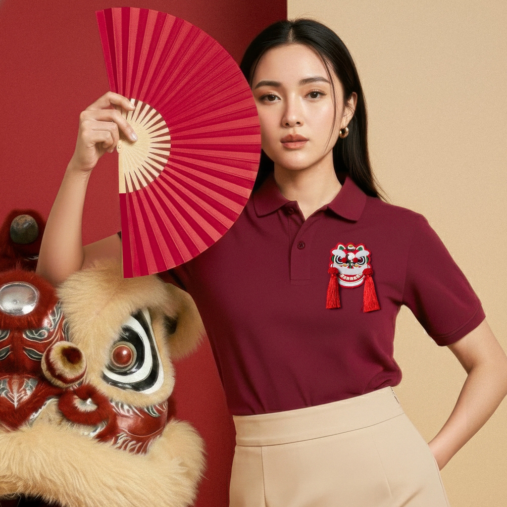 Áo Polo - Thêu Patch Lân Việt 2026