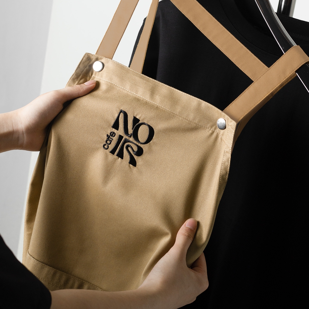 Dự án Tạp dề đồng phục thêu Noir Cafe theo yêu cầu