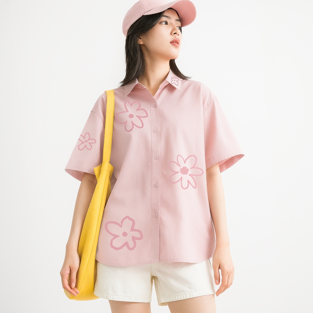 Áo Sơ Mi Tay Ngắn - Flower Pattern