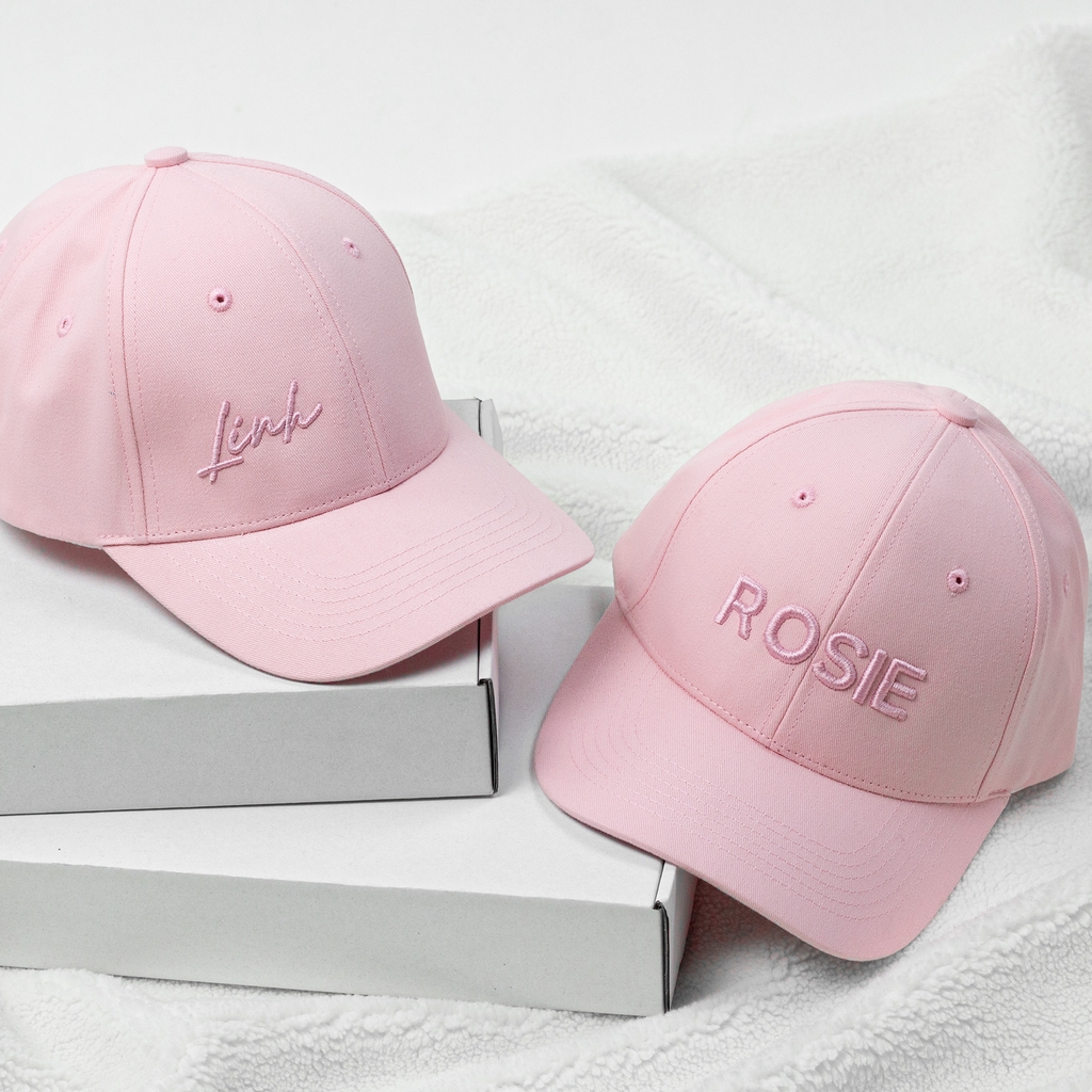 Dự án Nón lưỡi trai thêu satin 3D ROSIE, Linh theo yêu cầu