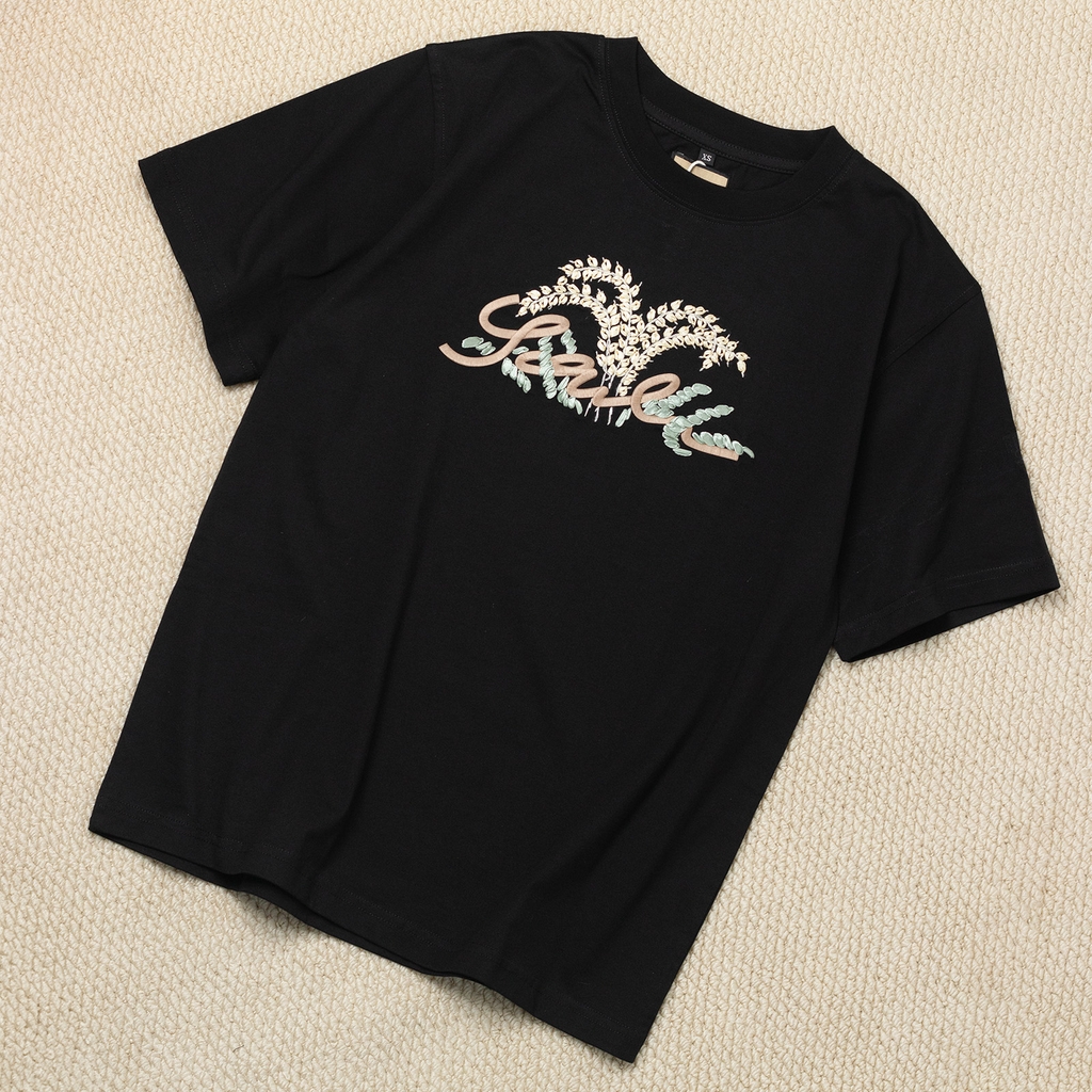 Áo Thun Thêu Ruy Băng Thủ Công - Lúa Phú Quý