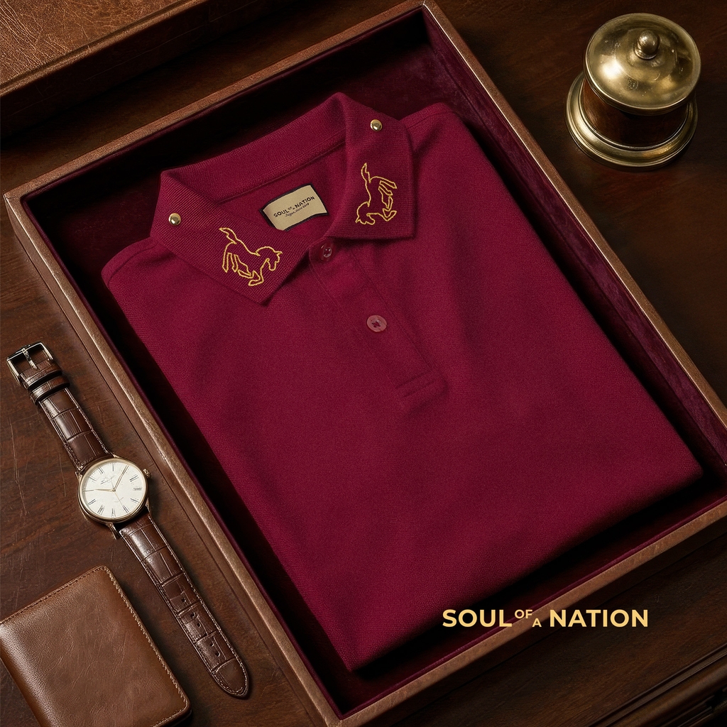 Áo Polo - Thêu Song Mã Phi Phong