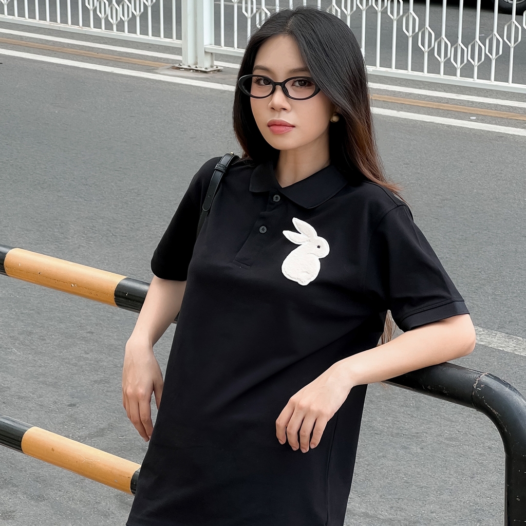 Áo Polo - Patch Thỏ Bông