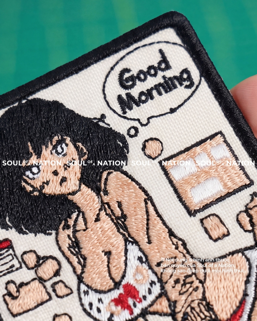 Patch thêu hình chữ nhật Sexy Girl theo yêu cầu