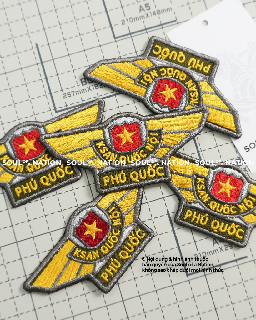 Patch thêu hình ôm viền Khách Sạn Quốc Nội Phú Quốc theo yêu cầu