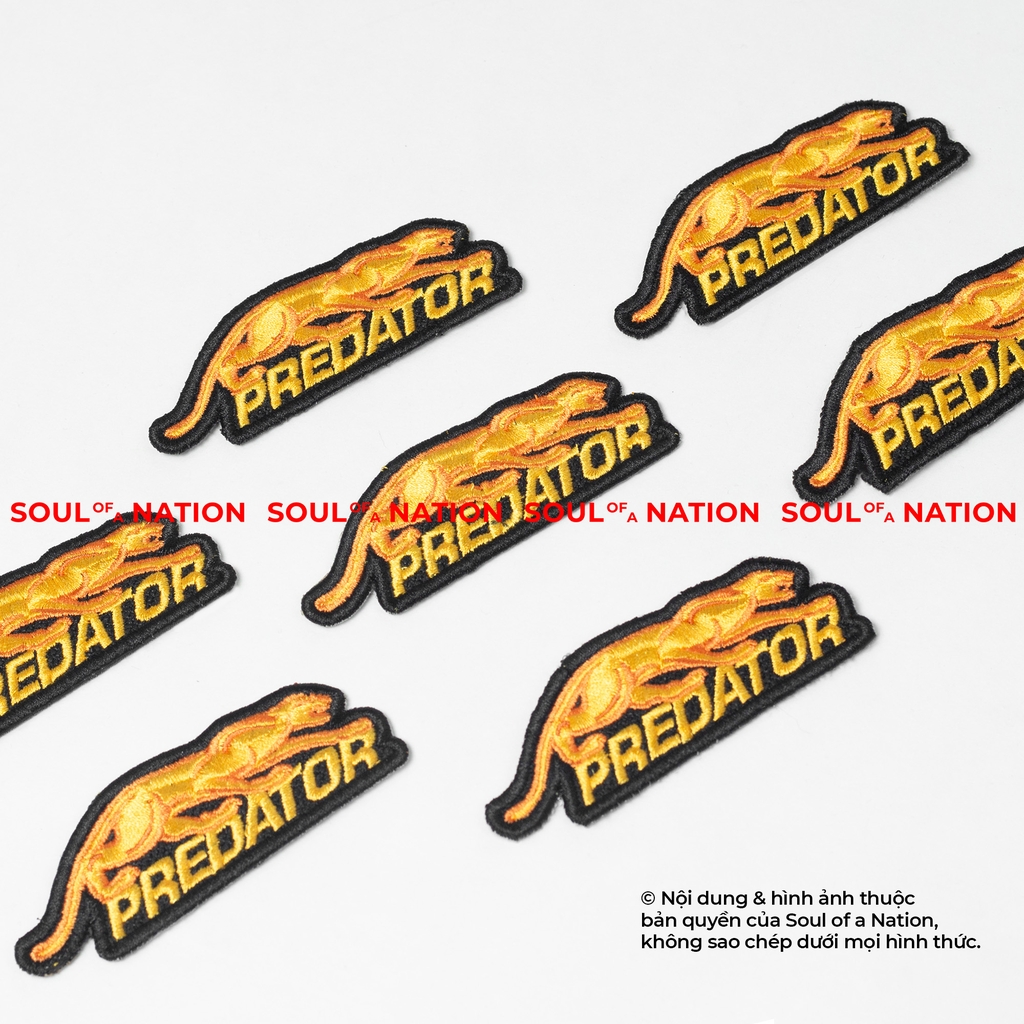 Patch thêu hình ôm viền Predator theo yêu cầu