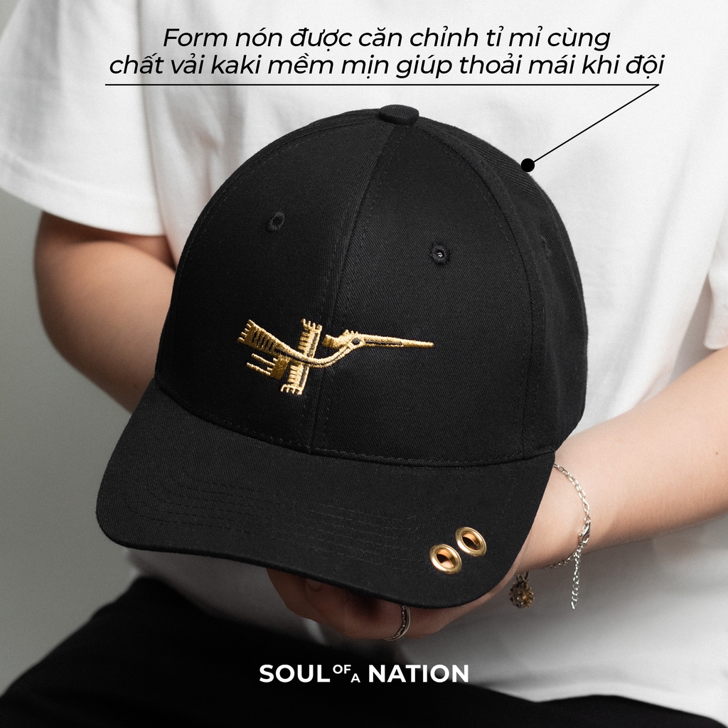 Nón Lưỡi Trai - Thêu Chim Lạc Đính Khoen Kim Loại