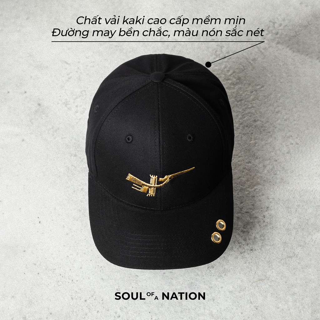 Nón Lưỡi Trai - Thêu Chim Lạc Đính Khoen Kim Loại