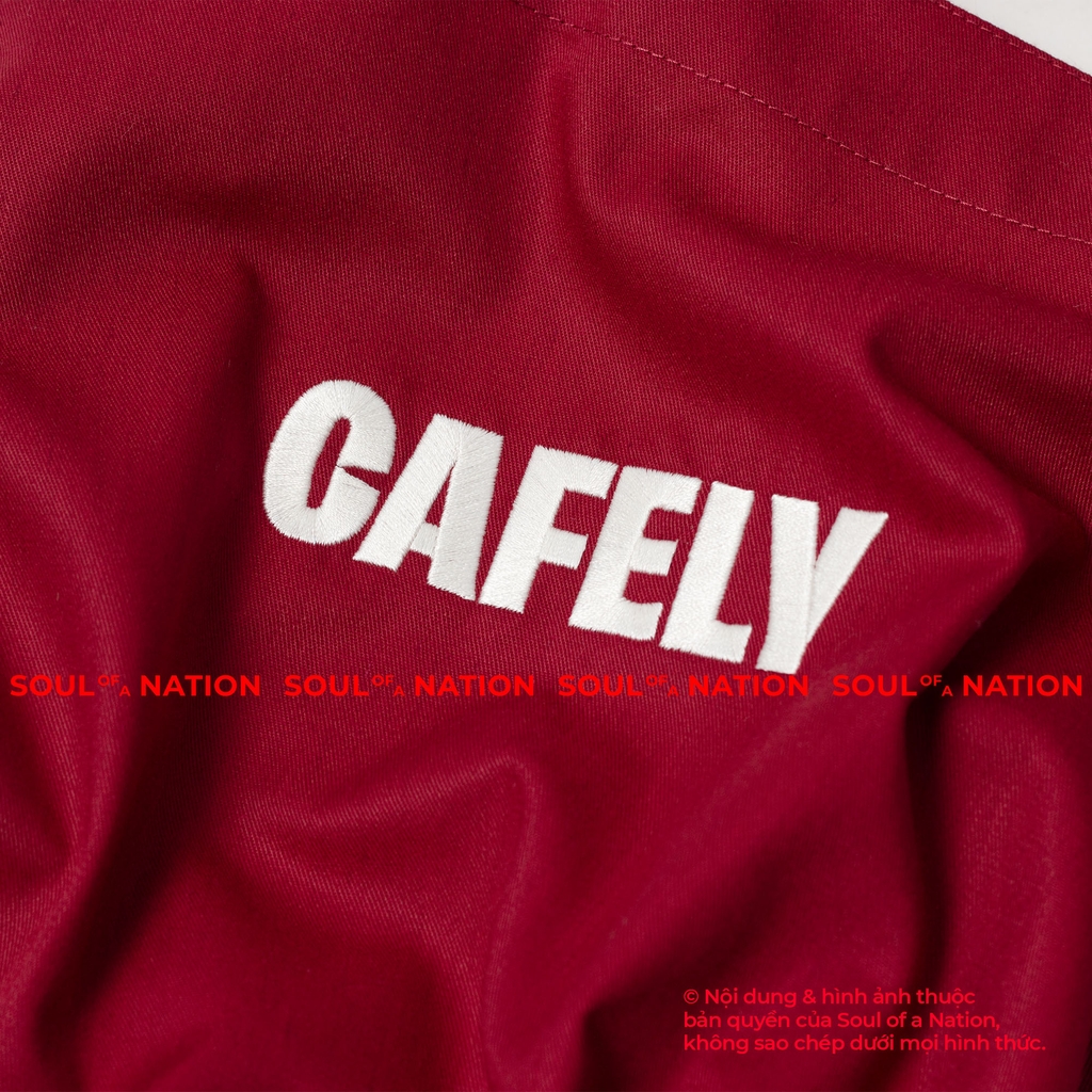 Dự án Tạp dề dài đồng phục thêu CAFELY theo yêu cầu