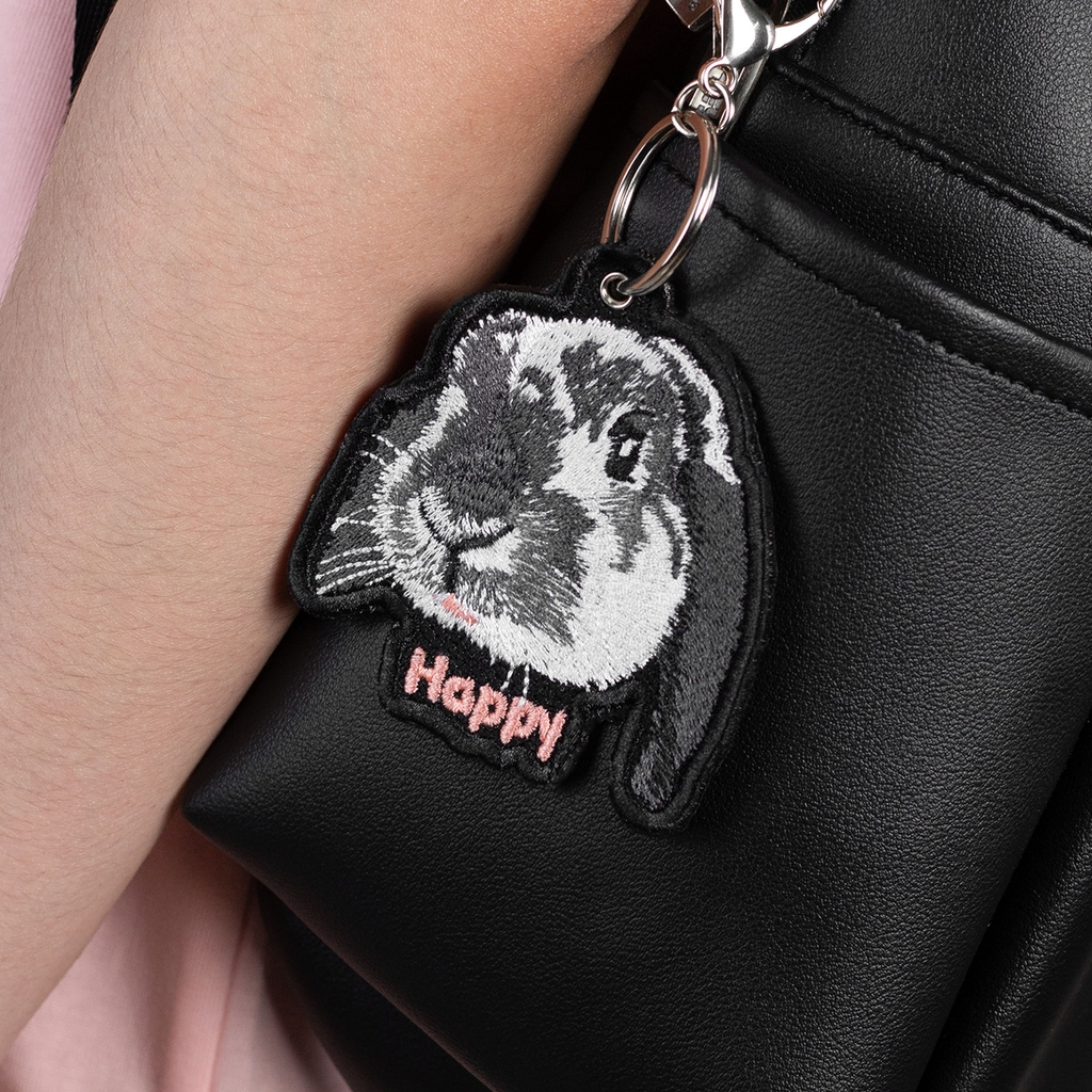 Dự án Móc khóa thêu chân dung thú cưng thỏ Happy