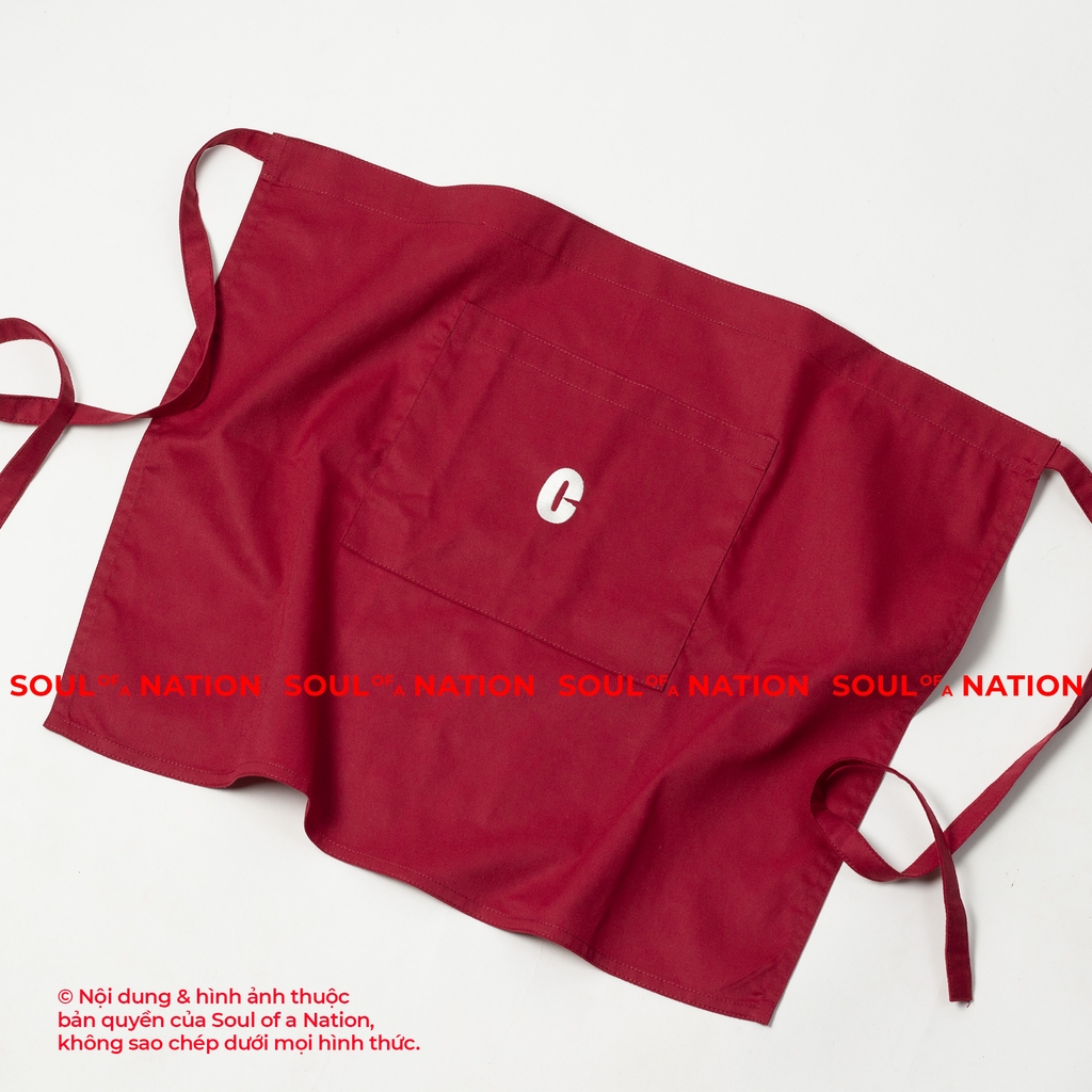 Dự án Tạp dề ngắn đồng phục thêu CAFELY theo yêu cầu