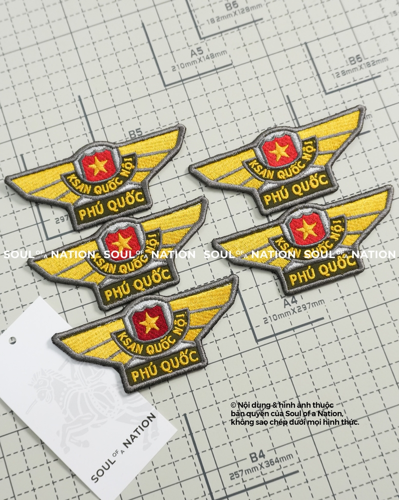 Patch thêu hình ôm viền Khách Sạn Quốc Nội Phú Quốc theo yêu cầu