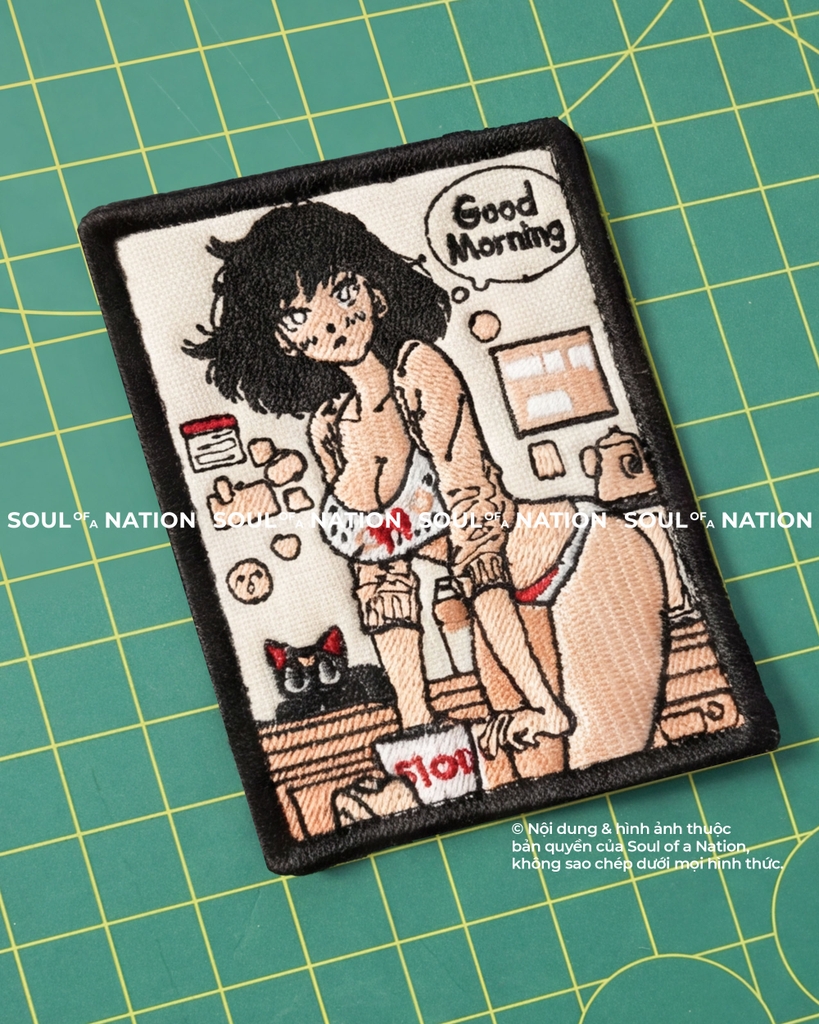 Patch thêu hình chữ nhật Sexy Girl theo yêu cầu