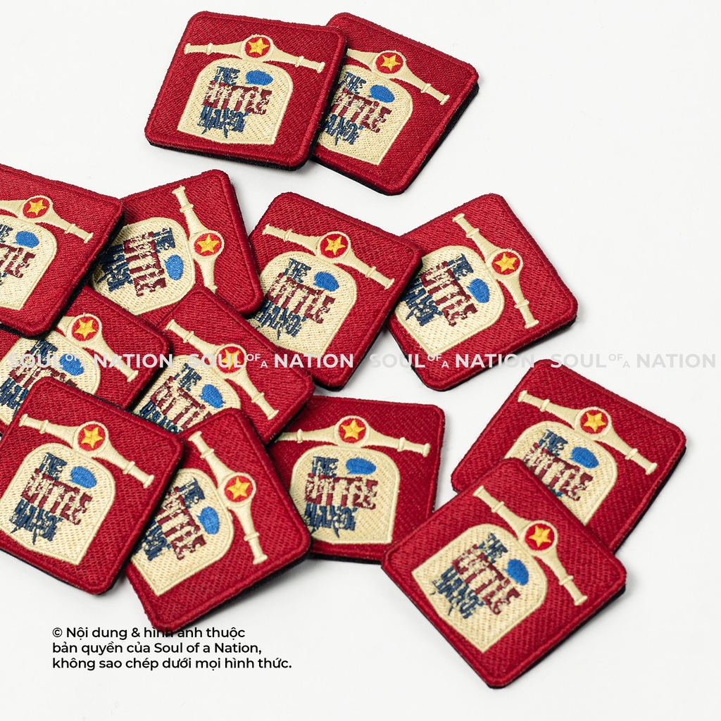 Patch thêu hình vuông có velcro THE LITTLE HANOI theo yêu cầu