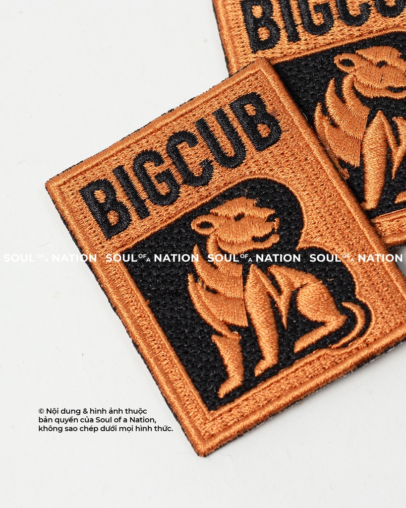 Patch thêu hình chữ nhật BIGCUB theo yêu cầu