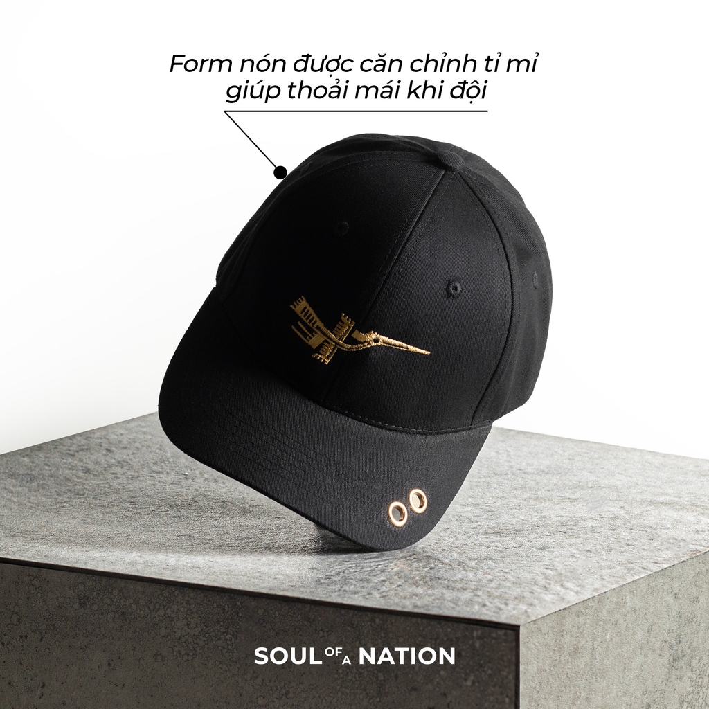 Nón Lưỡi Trai - Thêu Chim Lạc Đính Khoen Kim Loại