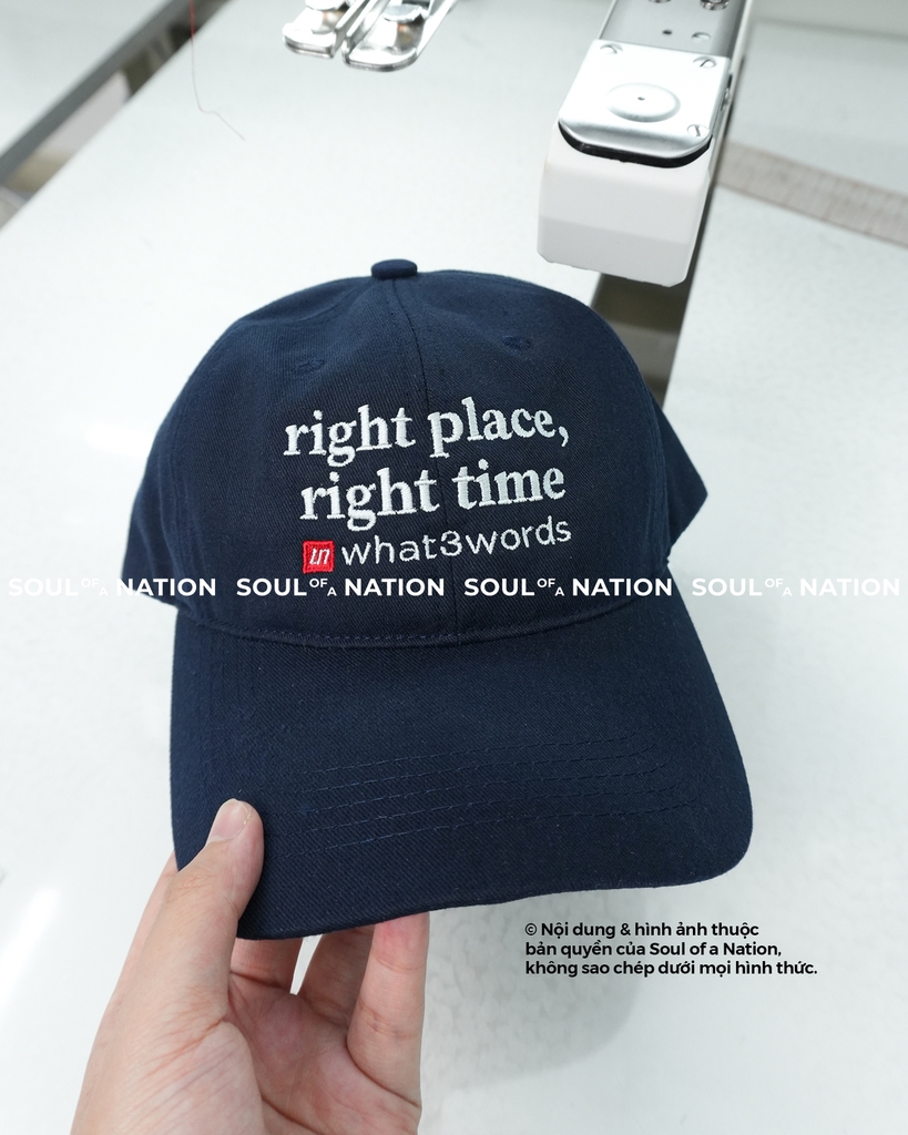 Dự án Nón lưỡi trai thêu theo yêu cầu Right Place, Right Time