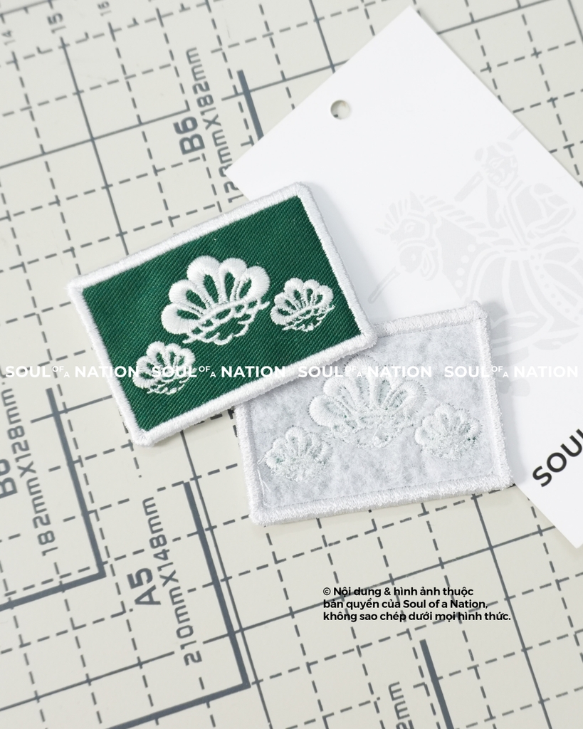 Patch thêu hình ôm viền Hoa theo yêu cầu