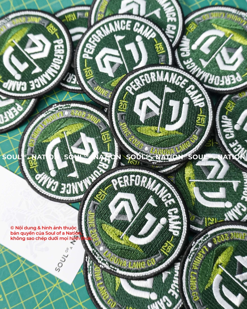 Patch thêu hình tròn PERFORMANCE CAMP theo yêu cầu