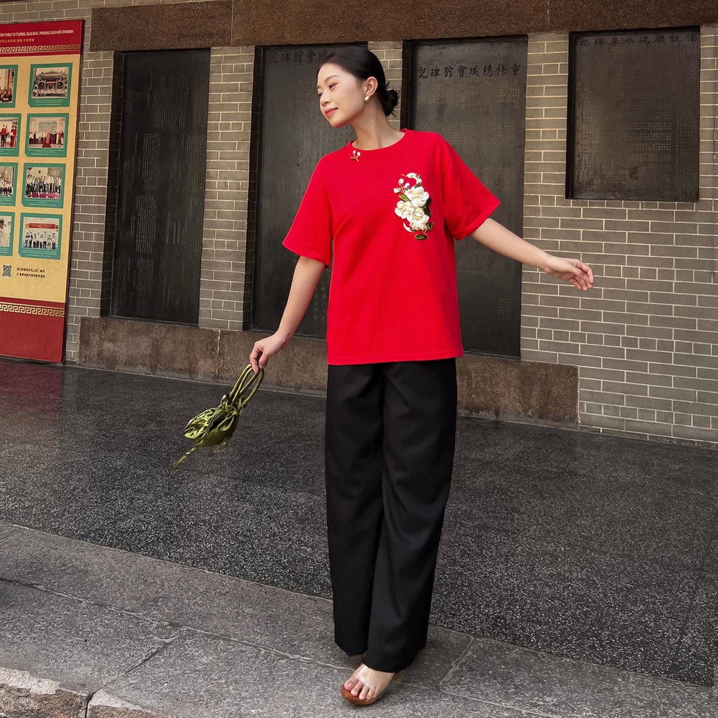 Quần Trouser Nữ Ống Rộng