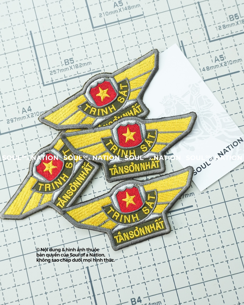 Patch thêu hình ôm viền TRINH SÁT theo yêu cầu